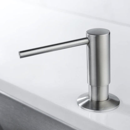 Built in Sink Soap Dispenser, Spot Resist Solid Brass Deck Mounted Kitchen Lotion or Soap Dispenser,Brushed Nickel,Kitchen Sink Soap Dispenser Refill from the Top