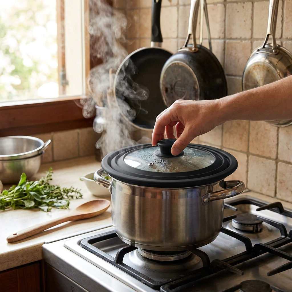 Universal Tempered Glass Pot & Pan Lid, Fits 6.5"-8"